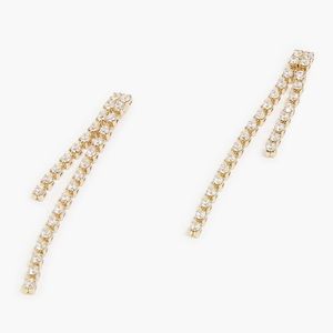 J. Crew Tiny crystal waterfall earrings